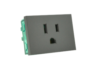 AMERICA 15 AMPERE-125 VOLT NEMA 5-15R TYPE A, B, MODULAR OUTLET, 37mmX50mm SIZE, 2 POLE-3 WIRE GROUNDING (2P+E), WALL BOX, PANEL, DIN RAIL MOUNT. DARK GRAY. Terminal screws torque = 0.5Nm.
 
<br><font color="yellow">Notes: </font> 

<br><font color="yellow">*</font> Outlet mounts on American 2x4 wall boxes. Requires frame # 84202-F & wall plate # 84702 (White).  Options: Dark Gray, Chrome.

<br><font color="yellow">*</font> Weatherproof Cover # 84202-WP, IP 55 rated, Mounts on American 2X4 Wall box or Panel Mount.   
  
<br><font color="yellow">*</font> Outlet mounts on American 4x4 wall boxes. Requires frame # 84203-F & wall plate # 84705 (White).  Options: Dark Gray, Chrome. 
 
<br><font color="yellow">*</font> Outlet Panel Mounts. Requires frame # 84455 (White) Option: Dark Gray. DIN Rail mount. Requires frame # 84449. White. 

<br><font color="yellow">*</font> Surface mount wall boxes, View # 84443 series. Surface mount weatherproof box , IP 55 rated # 84446. White.

 <br><font color="yellow">*</font> Scroll down in related products to view America, South America, Argentina, Brazil, Chile, Peru plugs, outlets, GFCI/RCD sockets, power cords, power strips, plug adapters for all South America countries.

 
 