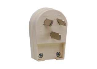 ARGENTINA 20 AMPERE-250 VOLT ANGLE PLUG TYPE I (AR2-20P), 2 POLE-3 WIRE GROUNDING (2P+E), O.D. CORD GRIP = 13mm (0.510") DIA., WHITE. 

<br><font color="yellow">Notes: </font> 
<br><font color="yellow">*</font> Plug connects with Argentina 20A-250V (AR2-20R) #84410, #84410-BLK outlets. 
<br><font color="yellow">*</font> Plug connects with universal power strips #59208-C19H, #59208-C19V, #59208-C19BH, #59208-C19BV. 
<br><font color="yellow">*</font> Terminal screw torque = 0.8Nm, Assembly screws = 0.5Nm.
<br><font color="yellow">*</font> Argentina TYPE "I" plug designs and "polarity" are different from other countries that have similar TYPE "I" plug designs.
<br><font color="yellow">*</font> Scroll down to view Argentina plugs, outlets, GFCI/RCD sockets, power cords, power strips, plug adapters and related South America, European, International wiring devices.

 