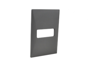 WALL PLATE, ONE GANG, ACCEPTS 18.5mmX50mm SIZE MODULAR DEVICES DEVICES. DARK GRAY. 

<br><font color="yellow">Notes: </font>

<br><font color="yellow">*</font> Mounts on American 2X4 Wall boxes. Requires # 84202-F mounting frame.

<br><font color="yellow">*</font> Mounts on International wall boxes with 3 9/32" (83mm) centers. Requires # 84202-F mounting frame.
 
<br><font color="yellow">*</font> Wall Plate Color Options: White, Dark Gray, Chrome. 

<br><font color="yellow">*</font> Argentina, Brazil, Chile, Italy, European, NEMA Outlets, switches, wall boxes listed below. Scroll down to view.


 