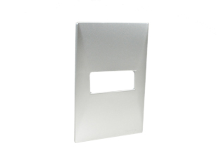 WALL PLATE, ONE GANG, ACCEPTS 18.5mmX50mm SIZE MODULAR DEVICES DEVICES. CHROME. 

<br><font color="yellow">Notes: </font>

<br><font color="yellow">*</font> Mounts on American 2X4 Wall boxes. Requires # 84202-F mounting frame.

<br><font color="yellow">*</font> Mounts on International wall boxes with 3 9/32" (83mm) centers. Requires # 84202-F mounting frame.
 
<br><font color="yellow">*</font> Wall Plate Color Options: White, Dark Gray, Chrome. 

<br><font color="yellow">*</font> Argentina, Brazil, Chile, Italy, European, NEMA Outlets, switches, wall boxes listed below. Scroll down to view.


