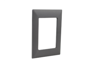 WALL PLATE, ONE GANG, ACCEPTS 75mmX50mm, 37mmX50mm, 18.5mmX50mm SIZE MODULAR DEVICES DEVICES. DARK GRAY. 

<br><font color="yellow">Notes: </font>

<br><font color="yellow">*</font> Mounts on American 2X4 Wall boxes. Requires # 84202-F mounting frame.

<br><font color="yellow">*</font> Mounts on International wall boxes with 3 9/32" (83mm) centers. Requires # 84202-F mounting frame.
 
<br><font color="yellow">*</font> Wall Plate Color Options: White, Dark Gray, Chrome. 

<br><font color="yellow">*</font> Argentina, Brazil, Chile, Italy, European, NEMA Outlets, switches, wall boxes listed below. Scroll down to view.

