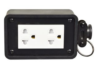 THAILAND, ASIA, SOUTH AMERICA CONNECTOR, MULTI-CONFIGURATION DUPLEX REWIREABLE CONNECTOR, TYPE A, B, C AND TYPE O TIS 2432-2555, SHUTTERED CONTACTS, 16 AMPERE-250 VOLT (3,500 WATT MAX), 2 POLE-3 WIRE GROUNDING (2P+E). BLACK.

<br><font color="yellow">Notes: </font> 
<br><font color="yellow">*</font> Outlet accepts Thailand TIS 166-2549 Type O Plugs, American NEMA 1-15P, 515-P, 615-P, 5-20P, 6-20P Type A, Type B Plugs, Type C Plugs with 4.0mm Pins, European CEE 7 Plugs with 4.8mm pins or 4.0mm Pins. <font color="yellow">*</font> View:  <a href="https://internationalconfig.com/icc6.asp?item=85113" style="text-decoration: none">Thailand Plugs, Power Cords </a>.

 
<br><font color="yellow">*</font> Connector supplied with cable hanger support ring. Removable if not required.
<br><font color="yellow">*</font> Max cable / cord O.D. = 0.443" (11mm)
<br><font color="yellow">*</font> Terminal screw torque = 2.5Nm, Cord grip torque = 3Nm
<br><font color="yellow">*</font> Material = PC
<br><font color="yellow">*</font> Storage / Operating temp = -15C to +45C
