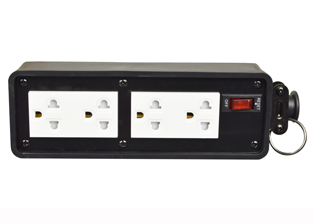 THAILAND, ASIA, SOUTH AMERICA MULTI-CONFIGURATION POWER STRIP, TYPE A, B, C AND TYPE O TIS 2432-2555 FOUR OUTLET REWIREABLE POWER STRIP, ILLUMINATED SINGLE POLE CIRCUIT BREAKER, SHUTTERED CONTACTS, 16 AMPERE-250 VOLT (3,500 WATT MAX), 2 POLE-3 WIRE GROUNDING (2P+E). BLACK.

<br><font color="yellow">Notes: </font> 
<br><font color="yellow">*</font> Power Strip accepts Thailand TIS 166-2549 Type O Plugs, American NEMA 1-15P, 515-P, 615-P, 5-20P, 6-20P Type A, Type B Plugs, Type C Plugs with 4.0mm Pins, European CEE 7 Plugs with 4.8mm pins or 4.0mm Pins. <font color="yellow">*</font> View:  <a href="https://internationalconfig.com/icc6.asp?item=85113" style="text-decoration: none">Thailand Plugs, Power Cords </a>. 
<br><font color="yellow">*</font> Power strip supplied with cable hanger support ring. Removable if not required.
<br><font color="yellow">*</font> Max cable / cord O.D. = 0.443" (11mm)
<br><font color="yellow">*</font> Crimp type terminals, Cord grip torque = 3Nm
<br><font color="yellow">*</font> Material = PC
<br><font color="yellow">*</font> Storage / Operating temp = -15C to +45C