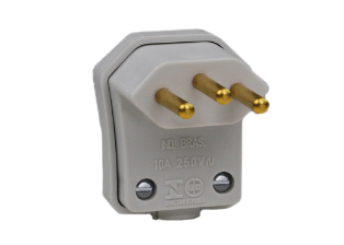 BRAZIL ANGLE PLUG, 10 AMPERE-250 VOLT, NBR 14136 (BR2-10P) TYPE N, 2 POLE-3 WIRE GROUNDING (2P+E), NYLON. BLACK.
<BR> MAX. CORD GRIP : (0.354 DIA.), 
<br><font color="yellow">Notes: </font> 
<br><font color="yellow">*</font> Plug mates with 10A-250V, 20A-250V Brazil outlets, connectors. 


