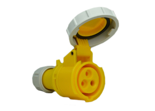 IEC 60309 (4h) PIN & SLEEVE CONNECTOR, 16 AMPERE 110-130 VOLT, 50/60 HZ, WATERTIGHT (IP67), 2 POLE-3 WIRE GROUNDING (2P+E), CEE 17, IEC 309, COMPRESSION STRAIN RELIEF, NYLON (POLYAMIDE BODY), OPERATING TEMP. = -25C TO +80C. YELLOW. 

<br><font color="yellow">Notes: </font> 
<br><font color="yellow">*</font> 999-3156-NS has internal wiring polarity orientation designed for use in countries outside of North America and therefore is only European approved. If point of use for this product is within North America use our 888 series pin and sleeve devices which meet approvals and polarity requirements for North America. <a href="https://internationalconfig.com/icc6.asp?item=888-3156-NS" style="text-decoration: none">888 Series Link</a>OTE
<br><font color="yellow">*</font> Scroll down to view additional yellow IEC 60309 (4h) devices listed below in the related products or <BR>download the IEC 60309 Pin & Sleeve Brochure to view pin and sleeve devices.
