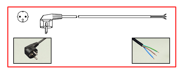 South Korea Power Cord - South Korea plug to Unterminated End