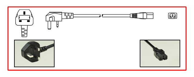 Saudi Arabia plug to straight C-15 connector - Saudi Arabia Power Cord