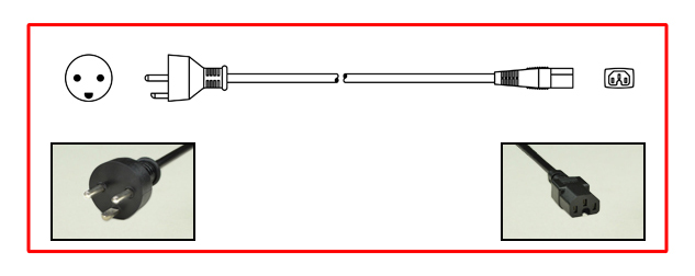 Greenland plug to straight C-15 connector - Greenland Power Cord