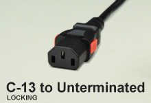 C-13 Locking to Unterminated AC Power Cords and AC Cables