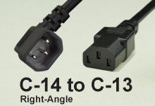C-14 Right-Angle to C-13 Power Cords