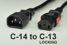 C-14 to C-13 Locking AC Power Cords and AC Cables