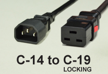 C-14 to C-19 Locking AC Power Cords and AC Cables