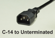 C-14 to Unterminated AC Power Cords and AC Cables