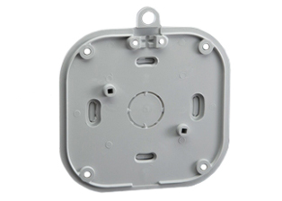 INSULATING BASE PLATE, MOUNTS # 70118 QUAD OUTLET ON PANELS, WALL BOXES OR FLAT SURFACES. GRAY.

<br><font color="yellow">Notes: </font>
<br><font color="yellow">* </font> Mounts on European wall boxes with 60mm (60.3mm) mounting centers.
<br><font color="yellow">*</font> Base plate has cord grip feature that allows # 70118 to be used as a four outlet "quad" extension cord/outlet strip.
<br><font color="yellow">*</font> Cord grip accepts 9.0 mm O.D. cordage.

