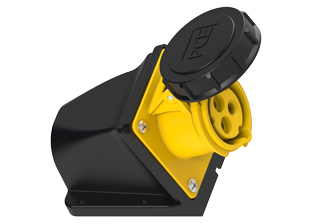 PCE 11392-4, WALL MOUNT RECEPTACLE, 16A/20A-120V, SURFACE MOUNT BOX, WATERTIGHT IP67, 4h, 2P3W, YELLOW.
<br>PIN & SLEEVE SURFACE, WALL MOUNT RECEPTACLE. cULus Approved. Conformity Standards, UL 1682, UL 1686, IEC 60309-1, IEC 60309-2, CSA C22.2 182.1, CEE, EN 60309-1, EN 60309-2.

<br><font color="yellow">Notes: </font>
<br><font color="yellow">*</font> 11392-4 has internal wiring polarity orientation designed for use in North America and therefore is C(UL)US approved. If point of use for this product is outside North America use our 999 series pin and sleeve devices which meet approvals and polarity requirements for European countries. <a href="https://internationalconfig.com/icc6.asp?item=999-1132-NS" style="text-decoration: none">999 Series Link</a>
<br><font color="yellow">*</font> View "Dimensional Data Sheet" for extended product detail specifications and device measurement drawing.
<br><font color="yellow">*</font> View "Associated Products 1" for general overview of devices within this product category.
<br><font color="yellow">*</font> View "Associated Products 2" to download IEC 60309 Pin & Sleeve Brochure containing the complete cULus listed range of pin & sleeve devices.
<br><font color="yellow">*</font> Select mating IEC 60309 IP44 splashproof and IP67 watertight devices individually listed below under related products. Scroll down to view.