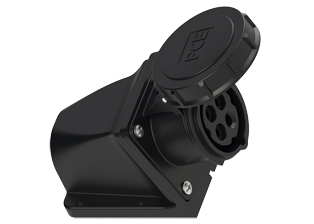 PCE 11492-5, WALL MOUNT RECEPTACLE, 20A-347/600V, SURFACE MOUNT BOX, WATERTIGHT IP67, 5h, 3P4W, BLACK.
<br>PIN & SLEEVE SURFACE, WALL MOUNT RECEPTACLE. cULus approved. Conformity Standards, UL 1682, UL 1686, IEC 60309-1, IEC 60309-2, CSA C22.2 182.1

<br><font color="yellow">Notes: </font>
<br><font color="yellow">*</font> View "Dimensional Data Sheet" for extended product detail specifications and device measurement drawing.
<br><font color="yellow">*</font> View "Associated Products 1" for general overview of devices within this product category.
<br><font color="yellow">*</font> View "Associated Products 2" to download IEC 60309 Pin & Sleeve Brochure containing the complete cULus listed range of pin & sleeve devices.
<br><font color="yellow">*</font> Select mating IEC 60309 IP44 splashproof and IP67 watertight devices individually listed below under related products. Scroll down to view.