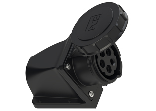 PCE 11592-5, WALL MOUNT RECEPTACLE, 20A-347/600V, SURFACE MOUNT BOX, WATERTIGHT IP67, 5h, 4P5W, BLACK.
<br>PIN & SLEEVE SURFACE, WALL MOUNT RECEPTACLE. cULus approved. Conformity Standards, UL 1682, UL 1686, IEC 60309-1, IEC 60309-2, CSA C22.2 182.1

<br><font color="yellow">Notes: </font>
<br><font color="yellow">*</font> View "Dimensional Data Sheet" for extended product detail specifications and device measurement drawing.
<br><font color="yellow">*</font> View "Associated Products 1" for general overview of devices within this product category.
<br><font color="yellow">*</font> View "Associated Products 2" to download IEC 60309 Pin & Sleeve Brochure containing the complete cULus listed range of pin & sleeve devices.
<br><font color="yellow">*</font> Select mating IEC 60309 IP44 splashproof and IP67 watertight devices individually listed below under related products. Scroll down to view.