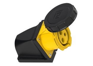 PCE 12392-4, WALL MOUNT RECEPTACLE, 30A/32A-120V, SURFACE MOUNT BOX, WATERTIGHT IP67, 4h, 2P3W, YELLOW.
<br>PIN & SLEEVE SURFACE, WALL MOUNT RECEPTACLE. cULus Approved. Conformity Standards, UL 1682, UL 1686, IEC 60309-1, IEC 60309-2, CSA C22.2 182.1, CEE, EN 60309-1, EN 60309-2.

<br><font color="yellow">Notes: </font>
<br><font color="yellow">*</font> 12392-4 has internal wiring polarity orientation designed for use in North America and therefore is C(UL)US approved. If point of use for this product is outside North America use our 999 series pin and sleeve devices which meet approvals and polarity requirements for European countries. <a href="https://internationalconfig.com/icc6.asp?item=999-1144-NS" style="text-decoration: none">999 Series Link</a>
<br><font color="yellow">*</font> View "Dimensional Data Sheet" for extended product detail specifications and device measurement drawing.
<br><font color="yellow">*</font> View "Associated Products 1" for general overview of devices within this product category.
<br><font color="yellow">*</font> View "Associated Products 2" to download IEC 60309 Pin & Sleeve Brochure containing the complete cULus listed range of pin & sleeve devices.
<br><font color="yellow">*</font> Select mating IEC 60309 IP44 splashproof and IP67 watertight devices individually listed below under related products. Scroll down to view.