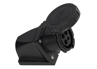 PCE 12492-5, WALL MOUNT RECEPTACLE, 30A-600V, SURFACE MOUNT BOX, WATERTIGHT IP67, 5h, 3P4W, BLACK.
<br>PIN & SLEEVE SURFACE, WALL MOUNT RECEPTACLE. cULus approved. Conformity Standards, UL 1682, UL 1686, IEC 60309-1, IEC 60309-2, CSA C22.2 182.1

<br><font color="yellow">Notes: </font>
<br><font color="yellow">*</font> View "Dimensional Data Sheet" for extended product detail specifications and device measurement drawing.
<br><font color="yellow">*</font> View "Associated Products 1" for general overview of devices within this product category.
<br><font color="yellow">*</font> View "Associated Products 2" to download IEC 60309 Pin & Sleeve Brochure containing the complete cULus listed range of pin & sleeve devices.
<br><font color="yellow">*</font> Select mating IEC 60309 IP44 splashproof and IP67 watertight devices individually listed below under related products. Scroll down to view.