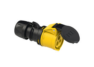 PCE 2139-4, CONNECTOR, 16A/20A-120V, SPLASHPROOF IP44, 4h, 2P3W, COMPRESSION STRAIN RELIEF, YELLOW.
<br>PIN & SLEEVE CONNECTOR. cULus Approved. Conformity Standards, UL 1682, UL 1686, IEC 60309-1, IEC 60309-2, CSA C22.2 182.1, CEE, EN 60309-1, EN 60309-2.


<br><font color="yellow">Notes: </font>
<br><font color="yellow">*</font> 2139-4 has internal wiring polarity orientation designed for use in North America and therefore is C(UL)US approved. If point of use for this product is outside North America use our 999 series pin and sleeve devices which meet approvals and polarity requirements for European countries. <a href="https://internationalconfig.com/icc6.asp?item=999-31000-NS" style="text-decoration: none">999 Series Link</a>
<br><font color="yellow">*</font> View "Dimensional Data Sheet" for extended product detail specifications and device measurement drawing.
<br><font color="yellow">*</font> View "Associated Products 1" for general overview of devices within this product category.
<br><font color="yellow">*</font> View "Associated Products 2" to download IEC 60309 Pin & Sleeve Brochure containing the complete cULus listed range of pin & sleeve devices.
<br><font color="yellow">*</font> Select mating IEC 60309 IP44 splashproof and IP67 watertight devices individually listed below under related products. Scroll down to view.