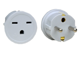NEMA 6-15R / EUROPEAN "SCHUKO" CEE 7/7 (EU1-16P) 16 AMPERE-250 VOLT PLUG ADAPTER, 2 POLE-3 WIRE GROUNDING (2P+E). WHITE. <BR> Connects NEMA 6-15P (15A-250V) plugs with European CEE 7/3 "Schuko", French CEE 7/5 TYPE E, F outlets. Max. 3680 watts.


<br><font color="yellow">Notes: </font> 
 
<br><font color="yellow">*</font> Scroll down to view similar adapters or select from adapter product group links. Adapters / converters available for all countries. 

<br><font color="yellow">*</font> <a href="https://www.internationalconfig.com/universal_plug_adapters_multi_configuration_electrical_adapters.asp" style="text-decoration: none">Universal Plug Adapters Selector Link</a>

<br><font color="yellow">*</font> <a href="https://www.internationalconfig.com/plug_adapt.asp" style="text-decoration: none">Worldwide Plug Adapters Selector Link</a>

<br><font color="yellow">*</font> <a href="https://www.internationalconfig.com/icc5.asp?productgroup=%27Plug%20Adapters%2C%20International%27" style="text-decoration: none">Entire Group of Plug Adapters Selector Link</a>


<br><font color="yellow">*</font> <a href="https://www.internationalconfig.com/plug_adapt.asp#iec_60320_selector" style="text-decoration: none">IEC 60320 C-14, C-13, C-15, C-20, C-19, C-5, C-7 Plug Adapters Selector Link</a>

<br><font color="yellow">*</font> <a href="https://www.internationalconfig.com/icc6.asp?item=IEC60320-Power-Cord-Splitters" style="text-decoration: none">IEC 60320 Power Cord Splitters & Plug Adapter Splitters Selector Link</a>

<br><font color="yellow">*</font> <a href="https://www.internationalconfig.com/icc6.asp?item=888-2126-ADPU" style="text-decoration: none">IEC 60309 Plug Adapters Selector Link</a>

<br><font color="yellow">*</font> <a href="https://www.internationalconfig.com/icc6.asp?item=Transformers" style="text-decoration: none">Transformers & Power Converters Selector Link</a>

