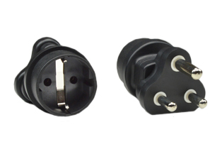 SOUTH AFRICA, INDIA 10 AMPERE-250 VOLT <font color="yellow"> TYPE M </font>  PLUG ADAPTER (UK2-15P), CEE 7/3 SOCKET, SHUTTERED CONTACTS, 2 POLE-3 WIRE GROUNDING (2P+E). BLACK.

<br><font color="yellow">Notes: </font> 
<br><font color="yellow">*</font> Connects European Schuko CEE 7/7, CEE 7/4, CEE 7/16 type E, F, C plugs with South Africa, India type M sockets.
<br><font color="yellow">*</font> Adapter connects with South Africa, India, BS 546, IS 1293 (16A-250V) type M outlets only.
<br><font color="yellow">*</font><font color="yellow">*</font> Scroll down to view related product groups including similar adapters or select from Adapter Links and Transformer Links.
<br><font color="yellow">*</font> Adapter Links:  
<font color="yellow">-</font> <a href="https://www.internationalconfig.com/plug_adapt.asp" style="text-decoration: none">Country Specific Adapters</a> <font color="yellow">-</font> <a href="https://www.internationalconfig.com/universal_plug_adapters_multi_configuration_electrical_adapters.asp" style="text-decoration: none">Universal Adapters</a> <font color="yellow">-</font> <a href="https://www.internationalconfig.com/icc5.asp?productgroup=%27Plug%20Adapters%2C%20International%27" style="text-decoration: none">Entire List of Adapters</a> <font color="yellow">-</font> <a href="https://www.internationalconfig.com/Electrical_Adapters_C13_C14_C19_C20_C15_C7_C5_C21_60309_and_Electrical_Adapter_Power_Cords.asp" style="text-decoration: none">IEC 60320 Adapters</a> <font color="yellow">-</font><BR> <a href="https://www.internationalconfig.com/icc6.asp?item=IEC60320-Power-Cord-Splitters" style="text-decoration: none">IEC 60320 Splitter Adapters </a> <font color="yellow">-</font> <a href="https://www.internationalconfig.com/icc6.asp?item=IEC60320-Power-Cord-Splitters" style="text-decoration: none">NEMA Splitter Adapters </a> <font color="yellow">-</font> <a href="https://www.internationalconfig.com/icc6.asp?item=888-2126-ADPU" style="text-decoration: none">IEC 60309 Adapters</a> <font color="yellow">-</font> <a href="https://www.internationalconfig.com/cordhelp.asp" style="text-decoration: none">Worldwide and IEC Power Cord Selector</a>.
<br><font color="yellow">*</font> Transformer Links: <font color="yellow">-</font> <a href="https://www.internationalconfig.com/icc6.asp?item=Transformers" style="text-decoration: none">Step-Up, Step-Down Transformers & Voltage Converters </a>.
