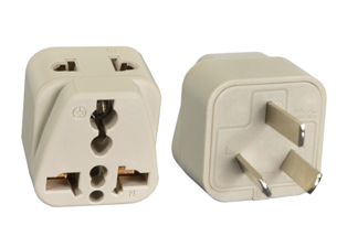 Type-I Australia, China, Argentina Adapter to Universal Connector, Ivory