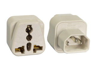 UNIVERSAL IEC 60320 C-14 PLUG ADAPTER, 15A-125V, 10A-250V. CONNECTS EUROPEAN, BRITISH, UK, AUSTRALIA, NEMA, WORLDWIDE /  INTERNATIONAL PLUGS WITH IEC 60320 C-13 OUTLETS, SOCKETS, POWER CORDS, CONNECTORS, 2 POLE-3 WIRE GROUNDING (2P+E). IVORY. 

<br><font color="yellow">Notes: </font>
<br><font color="yellow">*</font> Adapter #30235 - Maximum in use electrical rating 15 Ampere 125 volt, 10 Ampere 250 Volt. 
<br><font color="yellow">*</font> Add-on adapter #74900-SGA required for "Grounding / Earth" connection when #30235 is used with European, German, French Schuko CEE 7/7 & CEE 7/4 plugs.
<br><font color="yellow">*</font>Optional plug adapters with integral "Grounding / Earth" Connection are #30600, #30600-A listed below in related products. Scroll down to view.
<br><font color="yellow">*</font><font color="yellow">*</font> Scroll down to view related product groups including similar adapters or select from Adapter Links and Transformer Links.
<br><font color="yellow">*</font> Adapter Links:  
<font color="yellow">-</font> <a href="https://www.internationalconfig.com/plug_adapt.asp" style="text-decoration: none">Country Specific Adapters</a> <font color="yellow">-</font> <a href="https://www.internationalconfig.com/universal_plug_adapters_multi_configuration_electrical_adapters.asp" style="text-decoration: none">Universal Adapters</a> <font color="yellow">-</font> <a href="https://www.internationalconfig.com/icc5.asp?productgroup=%27Plug%20Adapters%2C%20International%27" style="text-decoration: none">Entire List of Adapters</a> <font color="yellow">-</font> <a href="https://www.internationalconfig.com/Electrical_Adapters_C13_C14_C19_C20_C15_C7_C5_C21_60309_and_Electrical_Adapter_Power_Cords.asp" style="text-decoration: none">IEC 60320 Adapters</a> <font color="yellow">-</font><BR> <a href="https://www.internationalconfig.com/icc6.asp?item=IEC60320-Power-Cord-Splitters" style="text-decoration: none">IEC 60320 Splitter Adapters </a> <font color="yellow">-</font> <a href="https://www.internationalconfig.com/icc6.asp?item=IEC60320-Power-Cord-Splitters" style="text-decoration: none">NEMA Splitter Adapters </a> <font color="yellow">-</font> <a href="https://www.internationalconfig.com/icc6.asp?item=888-2126-ADPU" style="text-decoration: none">IEC 60309 Adapters</a> <font color="yellow">-</font> <a href="https://www.internationalconfig.com/cordhelp.asp" style="text-decoration: none">Worldwide and IEC Power Cord Selector</a>.
<br><font color="yellow">*</font> Transformer Links: <font color="yellow">-</font> <a href="https://www.internationalconfig.com/icc6.asp?item=Transformers" style="text-decoration: none">Step-Up, Step-Down Transformers & Voltage Converters </a>.
