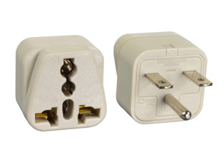 UNIVERSAL NEMA 6-15P PLUG ADAPTER, 10 AMPERE-250 VOLT, 2 POLE-3 WIRE GROUNDING (2P+E). IVORY.
 
<br><font color="yellow">Notes:</font>
<br><font color="yellow">*</font> Adapter #30255 - Maximum in use electrical rating 10 Ampere 250 Volt. 
<br><font color="yellow">*</font> Connects European, British, Australia, International, NEMA 6-15P, NEMA 6-20P, NEMA 5-15P, NEMA 5-20P plugs, European CEE 7/7 type F plugs, CEE 7/4 type E plugs, CEE 7/16 type C (Euro plug) with <font color="yellow">NEMA 6-15R (15A-250V) & NEMA 6-20R (20A-250V) </font> outlets. 
<br><font color="yellow">*</font> Add-on adapter #74900-SGA required for "Grounding / Earth" connection when #30255 is used with European, German, French "Schuko" CEE 7/7 & CEE 7/4 plugs.
<br><font color="yellow">*</font> Optional plug adapters with integral "Grounding / Earth" connection are #30120 and #30120-GB listed below in related products.
<br><font color="yellow">*</font> View related products below for country specific universal and international worldwide plug adapters for all countries. Scroll down to view.
