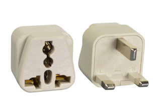 UNIVERSAL BRITISH, UNITED KINGDOM, 13 AMPERE-250 VOLT <font color="yellow"> TYPE  G </font> PLUG ADAPTER (UK1-13P). CONNECTS SOUTH AFRICA, INDIA <font color="yellow">"TYPE D"</font> 5A/6A PLUGS AND EUROPEAN, AUSTRALIA, NEMA, WORLDWIDE INTERNATIONAL PLUGS OUTLETS WITH BRITISH BS 1363 (UK1-13R) OUTLETS, 2 POLE-3 WIRE GROUNDING (2P+E). GRAY.
<br><font color="yellow">Notes: </font>    
<br><font color="yellow">*</font> Add-on adapter #74900-SGA required for "Grounding / Earth" connection when #30260 is used with European, German, French "Schuko" CEE 7/7 & CEE 7/4 plugs.
<br><font color="yellow">*</font> Optional plug adapters with integral "Grounding / Earth" connection are #30140 and #30140-BLK listed below in related products.
<br><font color="yellow">*</font> View related products below for country specific universal and international worldwide plug adapters for all countries. Scroll down to view.
