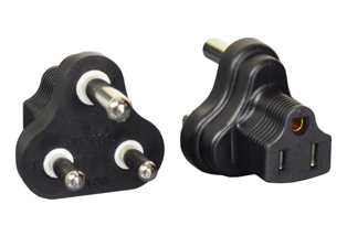 INDIA, SOUTH AFRICA 16 AMPERE-250 VOLT <font color="yellow"> TYPE M </font> PLUG ADAPTER, CONNECTS AMERICAN NEMA 5-15 PLUGS WITH INDIA IS1293 (IN1-16P), SOUTH AFRICA BS 546 (UK2-15P) 16A-250V <font color="yellow">"TYPE M"</font> OUTLETS, 2 POLE-3 WIRE GROUNDING (2P+E). BLACK.

<br><font color="yellow">Notes: </font> 
<br><font color="yellow">*</font> View related products below for country specific universal and international worldwide plug adapters for all countries.
<br><font color="yellow">*</font><font color="yellow">*</font> Scroll down to view related product groups including similar adapters or select from Adapter Links and Transformer Links.
<br><font color="yellow">*</font> Adapter Links:  
<font color="yellow">-</font> <a href="https://www.internationalconfig.com/plug_adapt.asp" style="text-decoration: none">Country Specific Adapters</a> <font color="yellow">-</font> <a href="https://www.internationalconfig.com/universal_plug_adapters_multi_configuration_electrical_adapters.asp" style="text-decoration: none">Universal Adapters</a> <font color="yellow">-</font> <a href="https://www.internationalconfig.com/icc5.asp?productgroup=%27Plug%20Adapters%2C%20International%27" style="text-decoration: none">Entire List of Adapters</a> <font color="yellow">-</font> <a href="https://www.internationalconfig.com/Electrical_Adapters_C13_C14_C19_C20_C15_C7_C5_C21_60309_and_Electrical_Adapter_Power_Cords.asp" style="text-decoration: none">IEC 60320 Adapters</a> <font color="yellow">-</font><BR> <a href="https://www.internationalconfig.com/icc6.asp?item=IEC60320-Power-Cord-Splitters" style="text-decoration: none">IEC 60320 Splitter Adapters </a> <font color="yellow">-</font> <a href="https://www.internationalconfig.com/icc6.asp?item=IEC60320-Power-Cord-Splitters" style="text-decoration: none">NEMA Splitter Adapters </a> <font color="yellow">-</font> <a href="https://www.internationalconfig.com/icc6.asp?item=888-2126-ADPU" style="text-decoration: none">IEC 60309 Adapters</a> <font color="yellow">-</font> <a href="https://www.internationalconfig.com/cordhelp.asp" style="text-decoration: none">Worldwide and IEC Power Cord Selector</a>.
<br><font color="yellow">*</font> Transformer Links: <font color="yellow">-</font> <a href="https://www.internationalconfig.com/icc6.asp?item=Transformers" style="text-decoration: none">Step-Up, Step-Down Transformers & Voltage Converters </a>.
