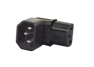 ADAPTER (EXTENSION), IEC 60320 UP/DOWN ANGLE C-14 PLUG, IEC 60320 UP/DOWN ANGLE C-13 CONNECTOR. CONNECTS IEC 60320 C-14 PLUGS WITH IEC 60320 C-13 POWER CORDS, 2 POLE-3 WIRE GROUNDING (2P+E), 10 AMPERE-250 VOLT. BLACK. 

<br><font color="yellow">Notes: </font> 
<br><font color="yellow">*</font> "Y" type splitter adapters, IEC 60320 C-13, C-14, C-15, C-5, C-7, C-19, C-20 plug adapters & European C-14, C-20 adapters are listed below in related products. Scroll down to view.
<br><font color="yellow">*</font><font color="yellow">*</font> Scroll down to view related product groups including similar adapters or select from Adapter Links and Transformer Links.
<br><font color="yellow">*</font> Adapter Links:  
<font color="yellow">-</font> <a href="https://www.internationalconfig.com/plug_adapt.asp" style="text-decoration: none">Country Specific Adapters</a> <font color="yellow">-</font> <a href="https://www.internationalconfig.com/universal_plug_adapters_multi_configuration_electrical_adapters.asp" style="text-decoration: none">Universal Adapters</a> <font color="yellow">-</font> <a href="https://www.internationalconfig.com/icc5.asp?productgroup=%27Plug%20Adapters%2C%20International%27" style="text-decoration: none">Entire List of Adapters</a> <font color="yellow">-</font> <a href="https://www.internationalconfig.com/Electrical_Adapters_C13_C14_C19_C20_C15_C7_C5_C21_60309_and_Electrical_Adapter_Power_Cords.asp" style="text-decoration: none">IEC 60320 Adapters</a> <font color="yellow">-</font><BR> <a href="https://www.internationalconfig.com/icc6.asp?item=IEC60320-Power-Cord-Splitters" style="text-decoration: none">IEC 60320 Splitter Adapters </a> <font color="yellow">-</font> <a href="https://www.internationalconfig.com/icc6.asp?item=IEC60320-Power-Cord-Splitters" style="text-decoration: none">NEMA Splitter Adapters </a> <font color="yellow">-</font> <a href="https://www.internationalconfig.com/icc6.asp?item=888-2126-ADPU" style="text-decoration: none">IEC 60309 Adapters</a> <font color="yellow">-</font> <a href="https://www.internationalconfig.com/cordhelp.asp" style="text-decoration: none">Worldwide and IEC Power Cord Selector</a>.
<br><font color="yellow">*</font> Transformer Links: <font color="yellow">-</font> <a href="https://www.internationalconfig.com/icc6.asp?item=Transformers" style="text-decoration: none">Step-Up, Step-Down Transformers & Voltage Converters </a>.