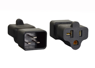 ADAPTER, IEC 60320 C-20 PLUG, NEMA 5-20R CONNECTOR, 20 AMPERE 125 VOLT, 2 POLE-3 WIRE GROUNDING (2P+E), BLACK.

<br><font color="yellow">Notes: </font> 
<br><font color="yellow">*</font> Mates with IEC 60320 C-19 receptacles and power cords.
<br><font color="yellow">*</font> Connector accepts NEMA 5-15P and NEMA 5-20P plugs.
<br><font color="yellow">*</font><font color="yellow">*</font> Scroll down to view related product groups including similar adapters or select from Adapter Links and Transformer Links.
<br><font color="yellow">*</font> Adapter Links:  
<font color="yellow">-</font> <a href="https://www.internationalconfig.com/plug_adapt.asp" style="text-decoration: none">Country Specific Adapters</a> <font color="yellow">-</font> <a href="https://www.internationalconfig.com/universal_plug_adapters_multi_configuration_electrical_adapters.asp" style="text-decoration: none">Universal Adapters</a> <font color="yellow">-</font> <a href="https://www.internationalconfig.com/icc5.asp?productgroup=%27Plug%20Adapters%2C%20International%27" style="text-decoration: none">Entire List of Adapters</a> <font color="yellow">-</font> <a href="https://www.internationalconfig.com/Electrical_Adapters_C13_C14_C19_C20_C15_C7_C5_C21_60309_and_Electrical_Adapter_Power_Cords.asp" style="text-decoration: none">IEC 60320 Adapters</a> <font color="yellow">-</font><BR> <a href="https://www.internationalconfig.com/icc6.asp?item=IEC60320-Power-Cord-Splitters" style="text-decoration: none">IEC 60320 Splitter Adapters </a> <font color="yellow">-</font> <a href="https://www.internationalconfig.com/icc6.asp?item=IEC60320-Power-Cord-Splitters" style="text-decoration: none">NEMA Splitter Adapters </a> <font color="yellow">-</font> <a href="https://www.internationalconfig.com/icc6.asp?item=888-2126-ADPU" style="text-decoration: none">IEC 60309 Adapters</a> <font color="yellow">-</font> <a href="https://www.internationalconfig.com/cordhelp.asp" style="text-decoration: none">Worldwide and IEC Power Cord Selector</a>.
<br><font color="yellow">*</font> Transformer Links: <font color="yellow">-</font> <a href="https://www.internationalconfig.com/icc6.asp?item=Transformers" style="text-decoration: none">Step-Up, Step-Down Transformers & Voltage Converters </a>.