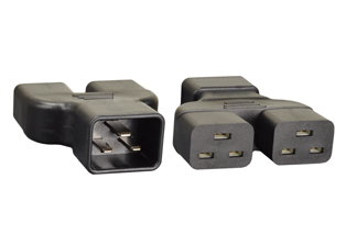 ADAPTER SPLITTER, 20 AMPERE 250 VOLT, IEC 60320 C-20 PLUG, (2) IEC 60320 C-19 CONNECTORS, 2 POLE-3 WIRE GROUNDING (2P+E). BLACK.

<br><font color="yellow">Notes: </font> 
<br><font color="yellow">*</font> Mates with IEC 60320 C-19 power outlets and cord sets.
<br><font color="yellow">*</font><font color="yellow">*</font> Scroll down to view related product groups including similar adapters or select from Adapter Links and Transformer Links.
<br><font color="yellow">*</font> Adapter Links:  
<font color="yellow">-</font> <a href="https://www.internationalconfig.com/plug_adapt.asp" style="text-decoration: none">Country Specific Adapters</a> <font color="yellow">-</font> <a href="https://www.internationalconfig.com/universal_plug_adapters_multi_configuration_electrical_adapters.asp" style="text-decoration: none">Universal Adapters</a> <font color="yellow">-</font> <a href="https://www.internationalconfig.com/icc5.asp?productgroup=%27Plug%20Adapters%2C%20International%27" style="text-decoration: none">Entire List of Adapters</a> <font color="yellow">-</font> <a href="https://www.internationalconfig.com/Electrical_Adapters_C13_C14_C19_C20_C15_C7_C5_C21_60309_and_Electrical_Adapter_Power_Cords.asp" style="text-decoration: none">IEC 60320 Adapters</a> <font color="yellow">-</font><BR> <a href="https://www.internationalconfig.com/icc6.asp?item=IEC60320-Power-Cord-Splitters" style="text-decoration: none">IEC 60320 Splitter Adapters </a> <font color="yellow">-</font> <a href="https://www.internationalconfig.com/icc6.asp?item=IEC60320-Power-Cord-Splitters" style="text-decoration: none">NEMA Splitter Adapters </a> <font color="yellow">-</font> <a href="https://www.internationalconfig.com/icc6.asp?item=888-2126-ADPU" style="text-decoration: none">IEC 60309 Adapters</a> <font color="yellow">-</font> <a href="https://www.internationalconfig.com/cordhelp.asp" style="text-decoration: none">Worldwide and IEC Power Cord Selector</a>.
<br><font color="yellow">*</font> Transformer Links: <font color="yellow">-</font> <a href="https://www.internationalconfig.com/icc6.asp?item=Transformers" style="text-decoration: none">Step-Up, Step-Down Transformers & Voltage Converters </a>.