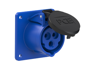PCE 3139-6F7, STRAIGHT RECEPTACLE (60mmX60mm MOUNTING), 16A/20A-250V, SPLASHPROOF IP44, 6h, 2P3W, BLUE.
<br>PIN & SLEEVE PANEL MOUNT RECEPTACLE. cULus, OVE approved. Conformity Standards, UL 1682, UL 1686, IEC 60309-1, IEC 60309-2, CSA C22.2 182.1, CEE, EN 60309-1, EN 60309-2.

<br><font color="yellow">Notes: </font>
<br><font color="yellow">*</font> View "Dimensional Data Sheet" for extended product detail specifications and device measurement drawing.
<br><font color="yellow">*</font> View "Associated Products 1" for general overview of devices within this product category.
<br><font color="yellow">*</font> View "Associated Products 2" to download IEC 60309 Pin & Sleeve Brochure containing the complete cULus listed range of pin & sleeve devices.
<br><font color="yellow">*</font> Select mating IEC 60309 IP44 splashproof and IP67 watertight devices individually listed below under related products. Scroll down to view.
