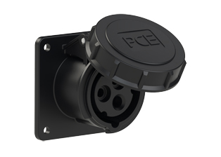 PCE 31392-5, STRAIGHT RECEPTACLE (60mmX60mm MOUNTING), 20A-277V, WATERTIGHT IP67, 5h, 2P3W, GRAY.
<br>PIN & SLEEVE PANEL MOUNT RECEPTACLE. cULus approved. Conformity Standards, UL 1682, UL 1686, IEC 60309-1, IEC 60309-2, CSA C22.2 182.1

<br><font color="yellow">Notes: </font>
<br><font color="yellow">*</font> Part number 31392-5 electrical rating color code is gray however this device is produced in color all black due to low volume.
<br><font color="yellow">*</font> View "Dimensional Data Sheet" for extended product detail specifications and device measurement drawing.
<br><font color="yellow">*</font> View "Associated Products 1" for general overview of devices within this product category.
<br><font color="yellow">*</font> View "Associated Products 2" to download IEC 60309 Pin & Sleeve Brochure containing the complete cULus listed range of pin & sleeve devices.
<br><font color="yellow">*</font> Select mating IEC 60309 IP44 splashproof and IP67 watertight devices individually listed below under related products. Scroll down to view.
