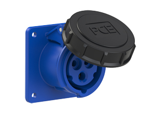 PCE 31392-6, STRAIGHT RECEPTACLE (60mmX60mm MOUNTING), 16A/20A-250V, WATERTIGHT IP67, 6h, 2P3W, BLUE.
<br>PIN & SLEEVE PANEL MOUNT RECEPTACLE. cULus, OVE approved. Conformity Standards, UL 1682, UL 1686, IEC 60309-1, IEC 60309-2, CSA C22.2 182.1, CEE, EN 60309-1, EN 60309-2.

<br><font color="yellow">Notes: </font>
<br><font color="yellow">*</font> View "Dimensional Data Sheet" for extended product detail specifications and device measurement drawing.
<br><font color="yellow">*</font> View "Associated Products 1" for general overview of devices within this product category.
<br><font color="yellow">*</font> View "Associated Products 2" to download IEC 60309 Pin & Sleeve Brochure containing the complete cULus listed range of pin & sleeve devices.
<br><font color="yellow">*</font> Select mating IEC 60309 IP44 splashproof and IP67 watertight devices individually listed below under related products. Scroll down to view.
