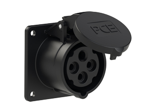 PCE 3149-12F7, STRAIGHT RECEPTACLE (60mmX60mm MOUNTING), 20A-120/250V (SINGLE PHASE), SPLASHPROOF IP44, 12h, 3P4W, ORANGE.
<br>PIN & SLEEVE PANEL MOUNT RECEPTACLE. cULus approved. Conformity Standards, UL 1682, UL 1686, IEC 60309-1, IEC 60309-2, CSA C22.2 182.1

<br><font color="yellow">Notes: </font>
<br><font color="yellow">*</font> Part number 3149-12F7electrical rating color code is orange however this device is produced in color all black due to low volume.
<br><font color="yellow">*</font> View "Dimensional Data Sheet" for extended product detail specifications and device measurement drawing.
<br><font color="yellow">*</font> View "Associated Products 1" for general overview of devices within this product category.
<br><font color="yellow">*</font> View "Associated Products 2" to download IEC 60309 Pin & Sleeve Brochure containing the complete cULus listed range of pin & sleeve devices.
<br><font color="yellow">*</font> Select mating IEC 60309 IP44 splashproof and IP67 watertight devices individually listed below under related products. Scroll down to view.