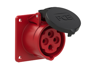 PCE 3149-6F7, STRAIGHT RECEPTACLE (60mmX60mm MOUNTING), 16A/20A-380V, SPLASHPROOF IP44, 6h, 3P4W, RED.
<br>PIN & SLEEVE PANEL MOUNT RECEPTACLE. cULus, OVE approved. Conformity Standards, UL 1682, UL 1686, IEC 60309-1, IEC 60309-2, CSA C22.2 182.1, CEE, EN 60309-1, EN 60309-2.

<br><font color="yellow">Notes: </font>
<br><font color="yellow">*</font> View "Dimensional Data Sheet" for extended product detail specifications and device measurement drawing.
<br><font color="yellow">*</font> View "Associated Products 1" for general overview of devices within this product category.
<br><font color="yellow">*</font> View "Associated Products 2" to download IEC 60309 Pin & Sleeve Brochure containing the complete cULus listed range of pin & sleeve devices.
<br><font color="yellow">*</font> Select mating IEC 60309 IP44 splashproof and IP67 watertight devices individually listed below under related products. Scroll down to view.