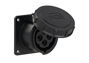 PCE 31492-12, STRAIGHT RECEPTACLE (60mmX60mm MOUNTING), 20A-120/250V (SINGLE PHASE), WATERTIGHT IP67, 12h, 3P4W, ORANGE.
<br>PIN & SLEEVE PANEL MOUNT RECEPTACLE. cULus approved. Conformity Standards, UL 1682, UL 1686, IEC 60309-1, IEC 60309-2, CSA C22.2 182.1

<br><font color="yellow">Notes: </font>
<br><font color="yellow">*</font> Part number 31492-12 electrical rating color code is orange however this device is produced in color all black due to low volume.
<br><font color="yellow">*</font> View "Dimensional Data Sheet" for extended product detail specifications and device measurement drawing.
<br><font color="yellow">*</font> View "Associated Products 1" for general overview of devices within this product category.
<br><font color="yellow">*</font> View "Associated Products 2" to download IEC 60309 Pin & Sleeve Brochure containing the complete cULus listed range of pin & sleeve devices.
<br><font color="yellow">*</font> Select mating IEC 60309 IP44 splashproof and IP67 watertight devices individually listed below under related products. Scroll down to view.