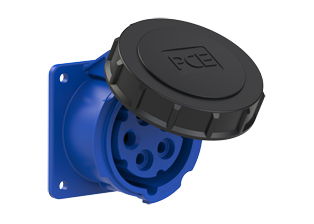 PCE 31592-9, STRAIGHT RECEPTACLE (60mmX60mm MOUNTING), 16A/20A-120/208V, WATERTIGHT IP67, 9h, 4P5W, BLUE.
<br>PIN & SLEEVE PANEL MOUNT RECEPTACLE. cULus, OVE approved. Conformity Standards, UL 1682, UL 1686, IEC 60309-1, IEC 60309-2, CSA C22.2 182.1, CEE, EN 60309-1, EN 60309-2.

<br><font color="yellow">Notes: </font>
<br><font color="yellow">*</font> View "Dimensional Data Sheet" for extended product detail specifications and device measurement drawing.
<br><font color="yellow">*</font> View "Associated Products 1" for general overview of devices within this product category.
<br><font color="yellow">*</font> View "Associated Products 2" to download IEC 60309 Pin & Sleeve Brochure containing the complete cULus listed range of pin & sleeve devices.
<br><font color="yellow">*</font> Select mating IEC 60309 IP44 splashproof and IP67 watertight devices individually listed below under related products. Scroll down to view.