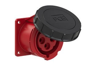 PCE 32492-3, STRAIGHT RECEPTACLE (60mmX60mm MOUNTING), 30A-380,440V, WATERTIGHT IP67, 3h, 3P4W, RED.
<br>PIN & SLEEVE PANEL MOUNT RECEPTACLE. cULus approved. Conformity Standards, UL 1682, UL 1686, IEC 60309-1, IEC 60309-2, CSA C22.2 182.1

<br><font color="yellow">Notes: </font>
<br><font color="yellow">*</font> View "Dimensional Data Sheet" for extended product detail specifications and device measurement drawing.
<br><font color="yellow">*</font> View "Associated Products 1" for general overview of devices within this product category.
<br><font color="yellow">*</font> View "Associated Products 2" to download IEC 60309 Pin & Sleeve Brochure containing the complete cULus listed range of pin & sleeve devices.
<br><font color="yellow">*</font> Select mating IEC 60309 IP44 splashproof and IP67 watertight devices individually listed below under related products. Scroll down to view.