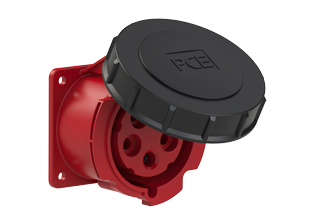 PCE 32592-6, STRAIGHT RECEPTACLE (60mmX60mm MOUNTING), 30A/32A-200/346V to 240/415V, WATERTIGHT IP67, 6h, 4P5W, RED.
<br>PIN & SLEEVE PANEL MOUNT RECEPTACLE. cULus, OVE approved. Conformity Standards, UL 1682, UL 1686, IEC 60309-1, IEC 60309-2, CSA C22.2 182.1, CEE, EN 60309-1, EN 60309-2.

<br><font color="yellow">Notes: </font>
<br><font color="yellow">*</font> View "Dimensional Data Sheet" for extended product detail specifications and device measurement drawing.
<br><font color="yellow">*</font> View "Associated Products 1" for general overview of devices within this product category.
<br><font color="yellow">*</font> View "Associated Products 2" to download IEC 60309 Pin & Sleeve Brochure containing the complete cULus listed range of pin & sleeve devices.
<br><font color="yellow">*</font> Select mating IEC 60309 IP44 splashproof and IP67 watertight devices individually listed below under related products. Scroll down to view.