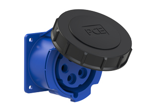 PCE 32592-9, STRAIGHT RECEPTACLE (60mmX60mm MOUNTING), 30A/32A-120/208V, WATERTIGHT IP67, 9h, 4P5W, BLUE.
<br>PIN & SLEEVE PANEL MOUNT RECEPTACLE. cULus, OVE approved. Conformity Standards, UL 1682, UL 1686, IEC 60309-1, IEC 60309-2, CSA C22.2 182.1, CEE, EN 60309-1, EN 60309-2.

<br><font color="yellow">Notes: </font>
<br><font color="yellow">*</font> View "Dimensional Data Sheet" for extended product detail specifications and device measurement drawing.
<br><font color="yellow">*</font> View "Associated Products 1" for general overview of devices within this product category.
<br><font color="yellow">*</font> View "Associated Products 2" to download IEC 60309 Pin & Sleeve Brochure containing the complete cULus listed range of pin & sleeve devices.
<br><font color="yellow">*</font> Select mating IEC 60309 IP44 splashproof and IP67 watertight devices individually listed below under related products. Scroll down to view.