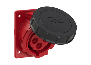 PCE 42492-3F78, ANGLED RECEPTACLE (60mmX73mm MOUNTING), 30A-380,440V, WATERTIGHT IP67, 3h, 3P4W, RED.
<br>PIN & SLEEVE ANGLED PANEL MOUNT RECEPTACLE. cULus approved. Conformity Standards, UL 1682, UL 1686, IEC 60309-1, IEC 60309-2, CSA C22.2 182.1

<br><font color="yellow">Notes: </font>
<br><font color="yellow">*</font> View "Dimensional Data Sheet" for extended product detail specifications and device measurement drawing.
<br><font color="yellow">*</font> View "Associated Products 1" for general overview of devices within this product category.
<br><font color="yellow">*</font> View "Associated Products 2" to download IEC 60309 Pin & Sleeve Brochure containing the complete cULus listed range of pin & sleeve devices.
<br><font color="yellow">*</font> Select mating IEC 60309 IP44 splashproof and IP67 watertight devices individually listed below under related products. Scroll down to view.