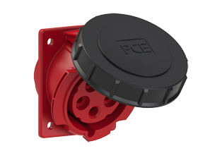 PCE 42592-6F78, ANGLED RECEPTACLE (60mmX73mm MOUNTING), 30A/32A-200/346V to 240/415V, WATERTIGHT IP67, 6h, 4P5W, RED.
<br>PIN & SLEEVE ANGLED PANEL MOUNT RECEPTACLE. cULus, OVE approved. Conformity Standards, UL 1682, UL 1686, IEC 60309-1, IEC 60309-2, CSA C22.2 182.1, CEE, EN 60309-1, EN 60309-2.

<br><font color="yellow">Notes: </font>
<br><font color="yellow">*</font> View "Dimensional Data Sheet" for extended product detail specifications and device measurement drawing.
<br><font color="yellow">*</font> View "Associated Products 1" for general overview of devices within this product category.
<br><font color="yellow">*</font> View "Associated Products 2" to download IEC 60309 Pin & Sleeve Brochure containing the complete cULus listed range of pin & sleeve devices.
<br><font color="yellow">*</font> Select mating IEC 60309 IP44 splashproof and IP67 watertight devices individually listed below under related products. Scroll down to view.