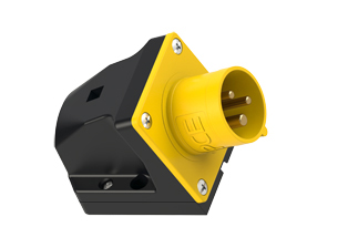 PCE 5139-4, WALL MOUNT INLET, 16A/20A-120V, SURFACE MOUNT BOX, SPLASHPROOF IP44, 4h, 2P3W, YELLOW.
<br>PIN & SLEEVE SURFACE, WALL MOUNT INLET. cULus Approved. Conformity Standards, UL 1682, UL 1686, IEC 60309-1, IEC 60309-2, CSA C22.2 182.1, CEE, EN 60309-1, EN 60309-2.

<br><font color="yellow">Notes: </font>
<br><font color="yellow">*</font> 5139-4 has internal wiring polarity orientation designed for use in North America and therefore is C(UL)US approved. If point of use for this product is outside North America use our 999 series pin and sleeve devices which meet approvals and polarity requirements for European countries. <a href="https://internationalconfig.com/icc6.asp?item=999-2705-NS" style="text-decoration: none">999 Series Link</a>
<br><font color="yellow">*</font> View "Dimensional Data Sheet" for extended product detail specifications and device measurement drawing.
<br><font color="yellow">*</font> View "Associated Products 1" for general overview of devices within this product category.
<br><font color="yellow">*</font> View "Associated Products 2" to download IEC 60309 Pin & Sleeve Brochure containing    the complete cULus listed range of pin & sleeve devices.
<br><font color="yellow">*</font> Select mating IEC 60309 IP44 splashproof and IP67 watertight devices individually listed below under related products. Scroll down to view.