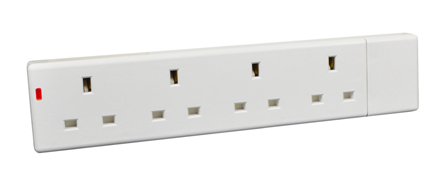 UK, BRITISH, UNITED KINGDOM 13 AMPERE-250 VOLT 4 OUTLET POWER STRIP / IN-LINE CONNECTOR (REWIREABLE), NEON INDICATOR, BS 1363A TYPE G SOCKETS (UK1-13R), SHUTTERED CONTACTS, 2 POLE-3 WIRE GROUNDING (2P+E), MAX. CORD O.D. = 0.393". WHITE.

<br><font color="yellow">Notes: </font> 
<br><font color="yellow">*</font> Material = PP, Temp. range = -5�C to +40�C.
<br><font color="yellow">*</font> Note: Not designed for wiring directly to power supply. Use a UK 13A-250V fused plug / cord.
<br><font color="yellow">*</font> Select a UK 13A-250V power cord.</font> <a href="https://internationalconfig.com/icc6.asp?item=83100" style="text-decoration: none">Power Cords Link</a>
<br><font color="yellow">*</font> For horizontal rack mount applications use #52019, #52019-BLK rack mounting plates.
<br><font color="yellow">*</font> British, United Kingdom power cords, plugs, GFCI-RCD outlets, connectors, socket strips, extension cords, plug adapters listed below in related products. Scroll down to view.


 
