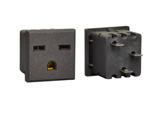15 AMPERE-250 VOLT AC (USA / CANADA) "SNAP-IN" PANEL MOUNT OUTLET, NEMA 6-15R, TYPE B, 35mmX35mm SIZE, 0.250" (6.3mm) QUICK CONNECT / SOLDER TERMINALS, NYLON. BLACK. 

<br><font color="yellow">Notes: </font> 
<BR><font color="yellow">*</font> Material: Nylon, UL94V-0 rated.
<br><font color="yellow">*</font> NEMA outlets with same "SNAP-IN" panel cut out design listed below.
<BR>**NEMA 5-15R Outlet Part #5258-QC (15A-125V). Accepts NEMA 5-15P plugs.
<BR>**NEMA 5-20R Outlet Part #5358-QC (20A-125V). Accepts NEMA 5-20P & NEMA 5-15P plugs.
<BR>**NEMA 6-15R Outlet Part #5658-QC (15A-250V). Accepts NEMA 6-15P plugs.
<BR>**NEMA 6-20R Outlet Part #5858-QC (20A-250V). Accepts NEMA 6-20P & NEMA 6-15P plugs.

<br><font color="yellow">View:</font> Optional outlet designs # <a href="https://internationalconfig.com/icc6.asp?item=5658" style="text-decoration: none">5658</a>, # <a href="https://internationalconfig.com/icc6.asp?item=5679-SS" style="text-decoration: none">5679-SS</a>  
 <BR><font color="yellow">*</font> Plugs, power cords, PDU strips, connectors, outlets, inlets, adapters are listed below in related products. Scroll down to view.

<BR><font color="yellow">*</font> Plugs, power cords, PDU strips, connectors, outlets, inlets, adapters are listed below in related products. Scroll down to view.
