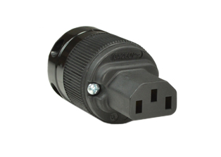 IEC 60320 C-13 CONNECTOR, 15 AMPERE-125 VOLT / 10 AMPERE-250 VOLT (UL/CSA), 2 POLE-3 WIRE GROUNDING (2P+E), TERMINALS ACCEPT 10/3, 12/3, 14/3, 16/3, 18/3 AWG CONDUCTORS, CORD GRIP RANGE = 0.300-0.655" DIA. CORD, BLACK.

<br><font color="yellow">Notes: </font> 
<br><font color="yellow">*</font> IEC 60320 plugs, connectors, power cords, outlet strips, sockets, inlets, plug adapters are listed below in related products. Scroll down to view.